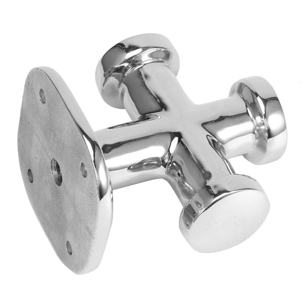 Elerose Boat Bollard, Marine Single Cross Bollard Mooring Bit Cleat 316 Stainless Steel 62x63x83mm Boat Deck Hardware