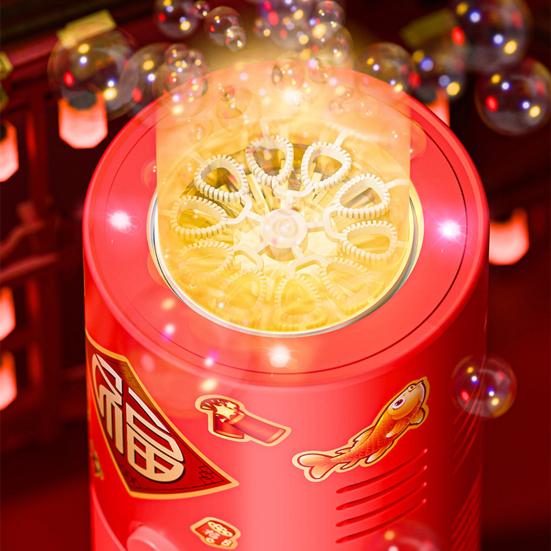 Funkelnde Seifenblasenmaschine 10 Löcher Dichte Blasen LED Bunte Lichter Batteriebetrieben Tragbar Kein Auslaufen Seifenblasenpistole für Neujahrsfeier Party Spielzeug