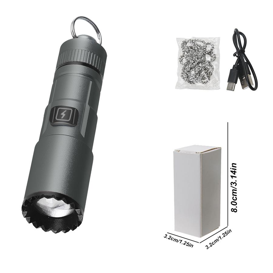 2000LM Powerful Mini LED Flashlight  Zoom Torch With Pen Clip Light USB Rechargeable Magnet Work Light Outdoor Camping Fishing