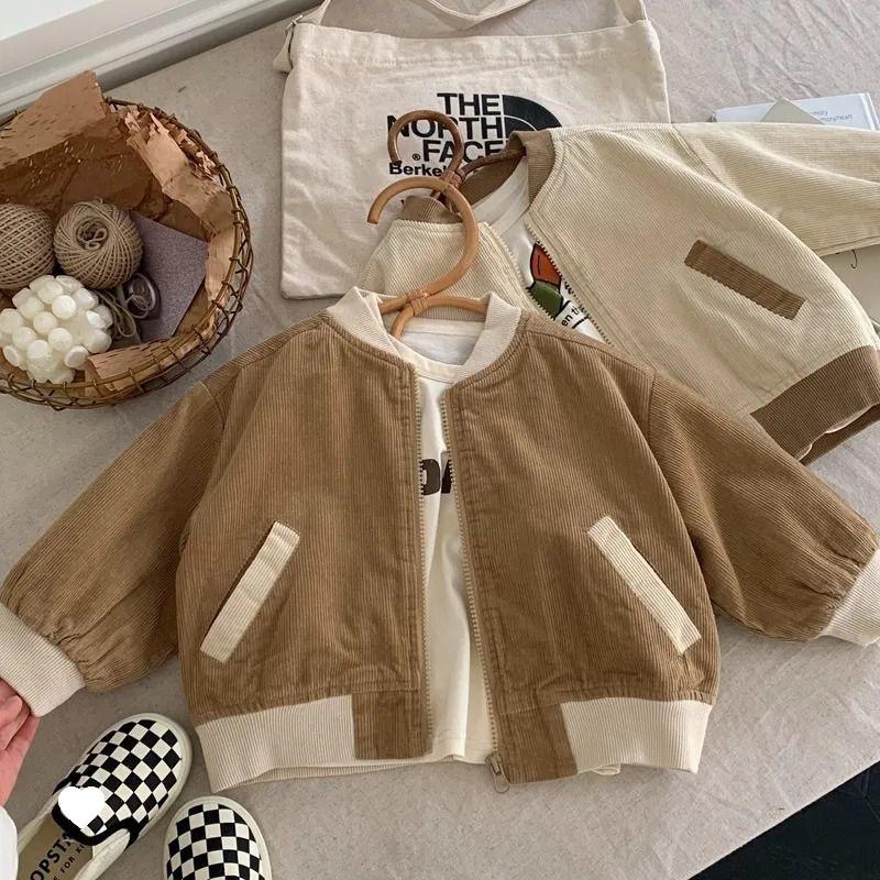 

Boys Fashionable Corduroy Jacket - Spring & Autumn Toddler Casual Cardigan Size 90 (Height 80cm)