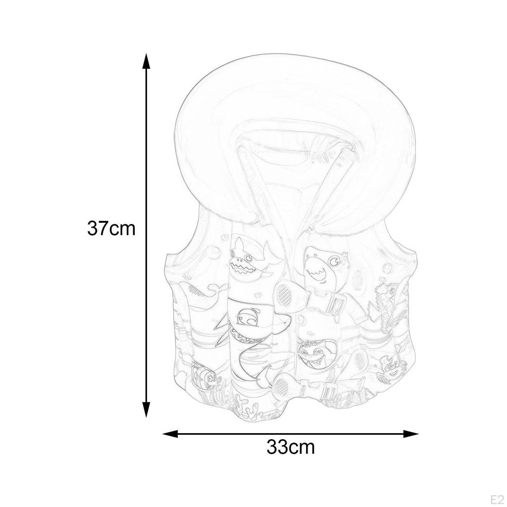 Kids Inflatable Swim Vest Float Swimsuit Buoy Aid for Kayak Fishing Surfing