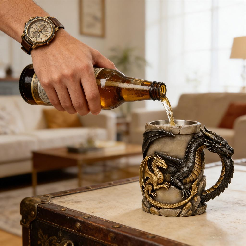 2026 New, Dragons Beer Tankard Drink Cup, Coffee Mug, Bar Party Drinkware Decors, Gothic Day Gift For Dragons Lovers