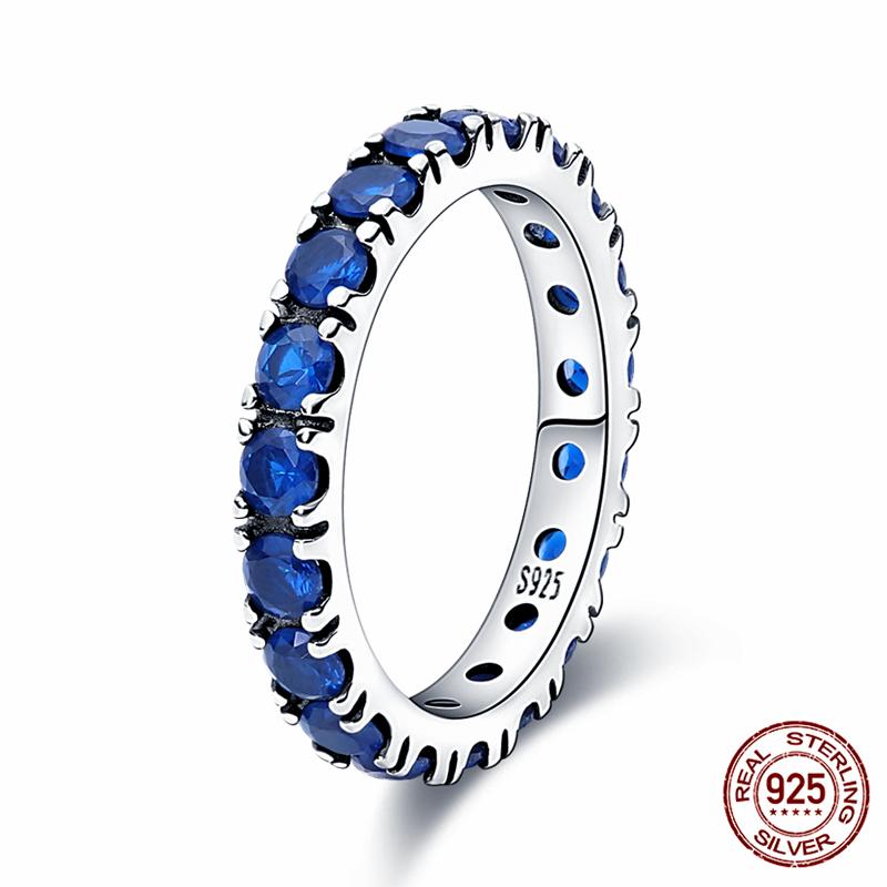 Brand New 100% Genuine 925 Silver Women's Ring Original Heart Crown Rose Gold Crystal Engagement Ring Wedding Anniversary Jewelr