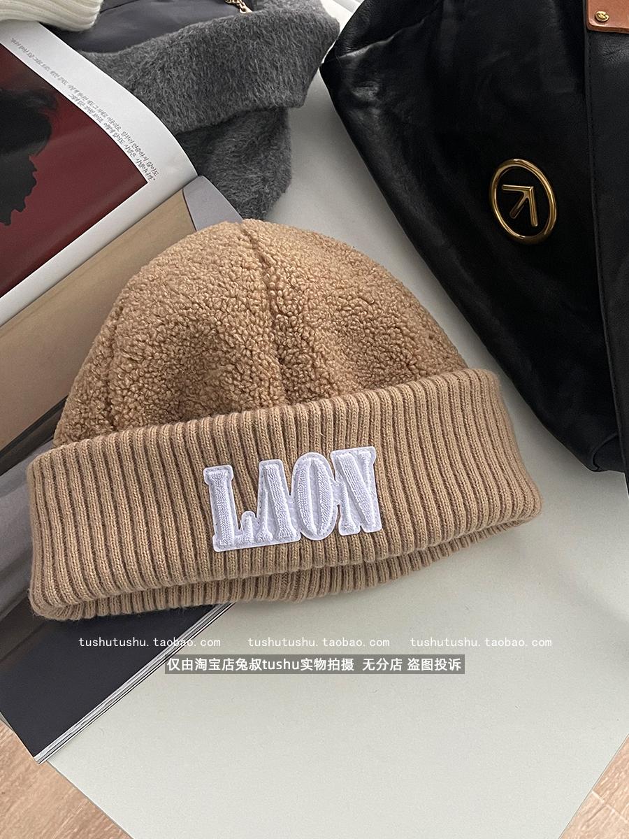 

Большая вязаная шапка из овечьей шерсти для мужчин и женщин, универсальная теплая шерстяная шапка для защиты ушей No Adjustment