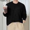 INCERUN Men Autumn Long Sleeve Thin Knitted Pullover Tops Undershirts