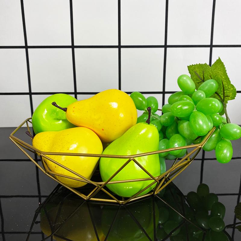 Fruit Bowl Washing Fruit Hollow Drain Basket Iron Fruit Basket Living Room Coffee Table Net Red Fruit Plate Snack Storage Basket
