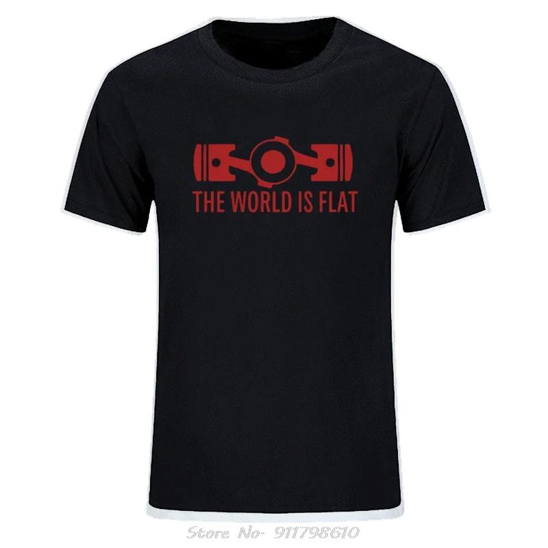 New Summer The World Is Flat Engine T Shirt Short Sleeve Custom T-shirt Style Men O-neck Cotton TShirt Fashion Streetwear Tees