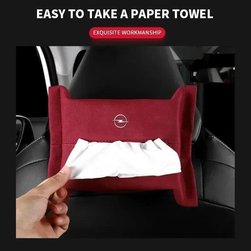 Car Tissue Storage Bag Auto Seat Armrest Paper Towel Box For Opel insignia Astra H G J Antara vectra Vivaro corsa c d zafira b HV8