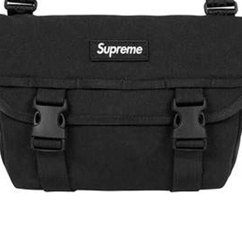 New Supreme Canvas Shoulder Bag, Crossbody Bag Mini Unisex Black B8-SS25-BLACK