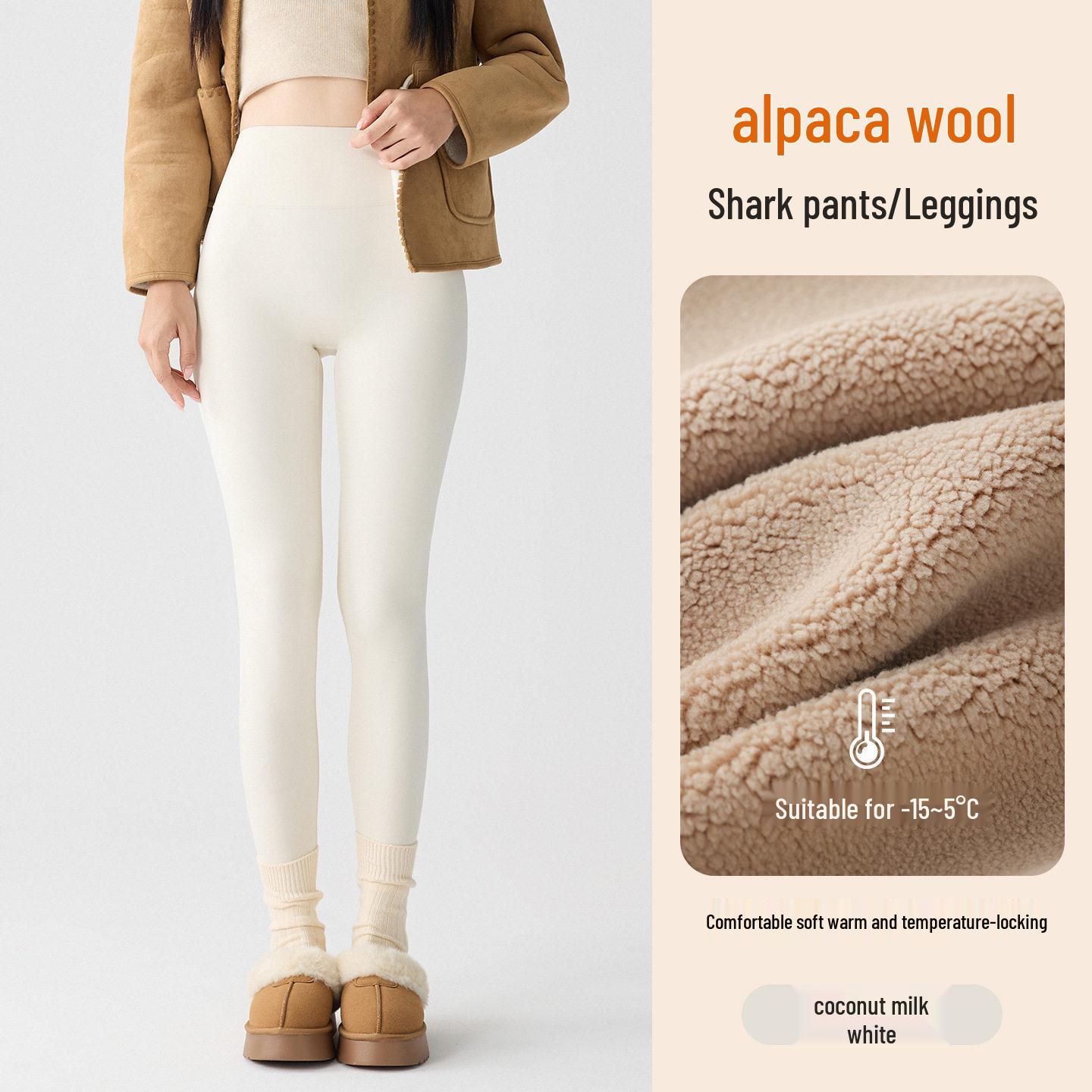 

Supermodel Women s High-Waisted Velvet Warm Gray Skinny Pants 2025 Winter Collection M (Weight 90~105 jin)
