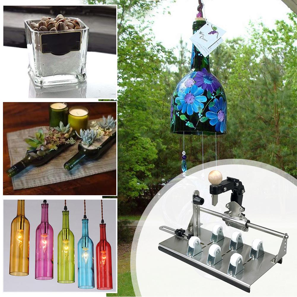 Glass Bottle Cutter Bottle Cutting Tool DIY Machine Glass Cutter Kit for Round Square Bottle for Bottles of Beer Liquor Whiskey