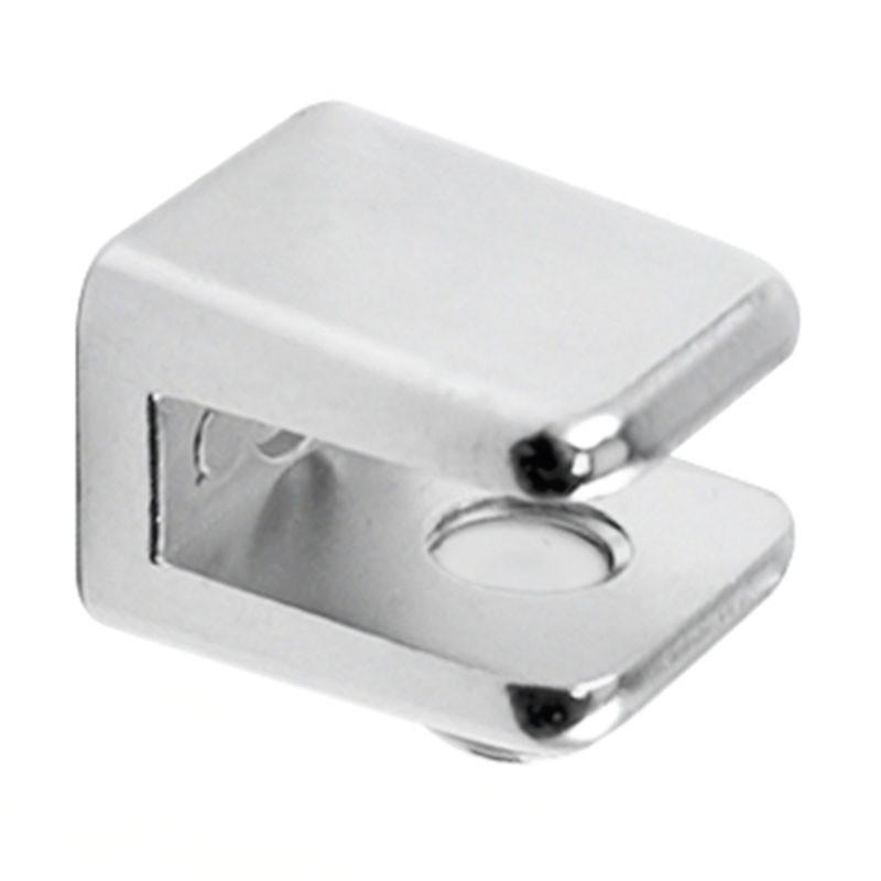 HERRAJES FAB.NACIONAL - SOPORTE CUADRADAS 18x16 PARA CRISTAL 6mm CROMO. 2 unidades