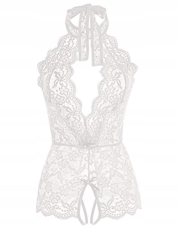 Sexy Lingerie Set With Lace And Hole Bodystocking Pink S