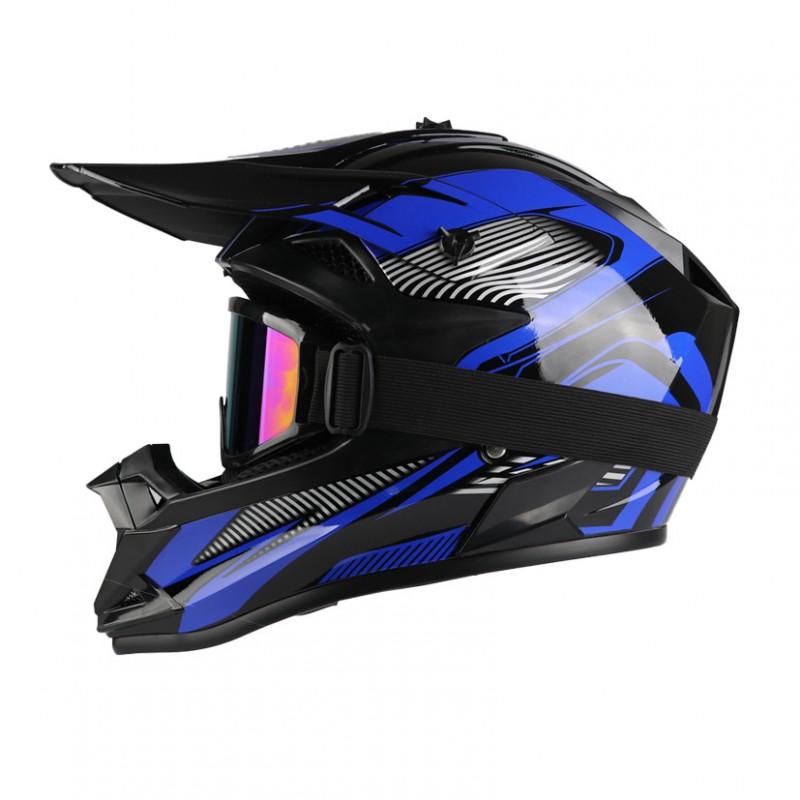 Full Face Off-Road Motorcycle Helmet ABS Material DOT Certified Adult Trail Dirt Bike Riding