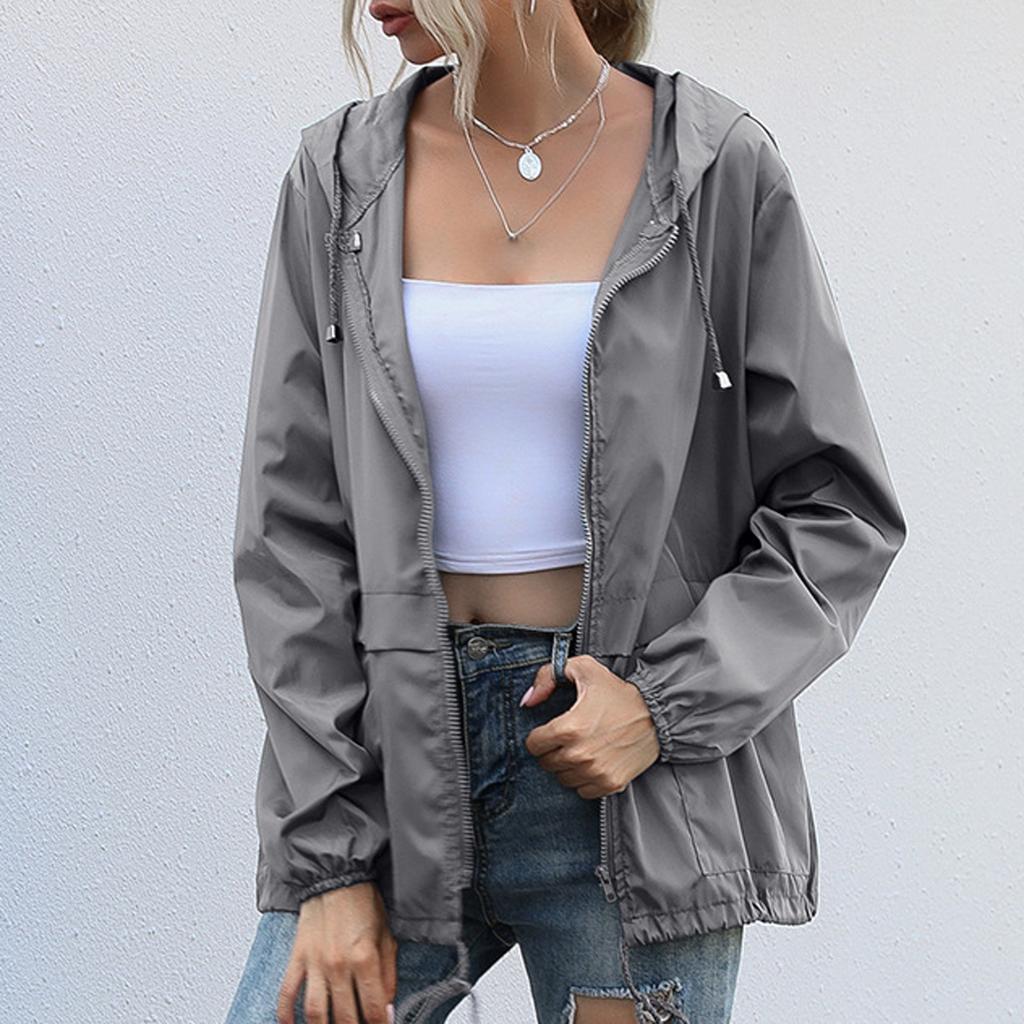 Giacca da donna Autunno Primavera Streetwear Giacche antivento impermeabili tattiche Cappotti antivento pilota hip-hop con cappuccio femminile
