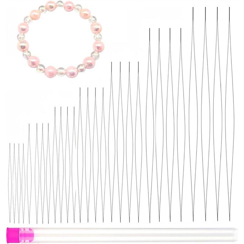 ABGR-Beading For Beads, 28 Pcs Beading Needles, Big Eye Bead, 7 Sizes For Jewelry Making
