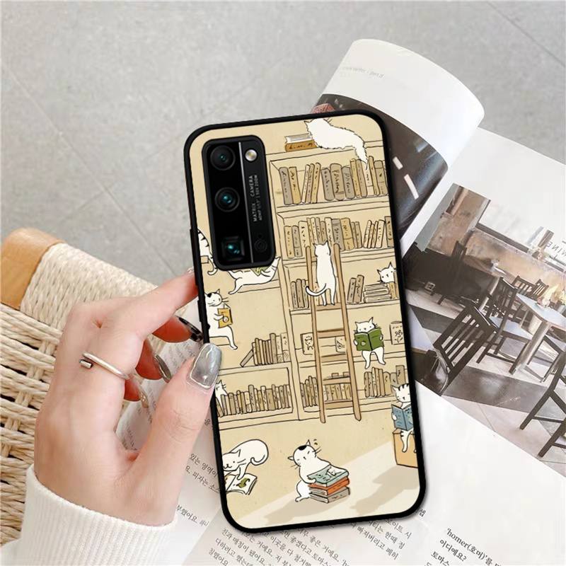 

Чехол для телефона Yinuoda с рисунком японского кота и напитка для Huawei Honor V30 30 9X 7A Pro View 20 10 9 Lite 10I 8C 8X 5A Play Cover Honor 70 PRO