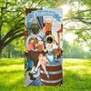 1pcsGermany Oktoberfest Celebration Party Banner - Traditional German Festival Scene with Beer Cup and Pretzel Design