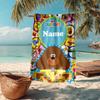 Custom Name Ultra-Soft Beach Towel with Hey Duggee Theme,Ideal for Pool - Camping, Diving - Perfect Travel Essential, Vibrant Beach Towel.