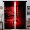Blackout Curtain for Room 2 Panel Bloody Shades Anti-mosquito Curtains Tulle for Bedroom Partition Home Interior Curtains Living