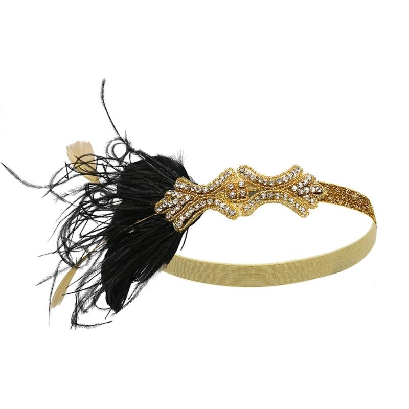 Federn Stirnbänder Damen Pailletten Haarbänder Kopfschmuck Festival Kopfbedeckung Requisiten