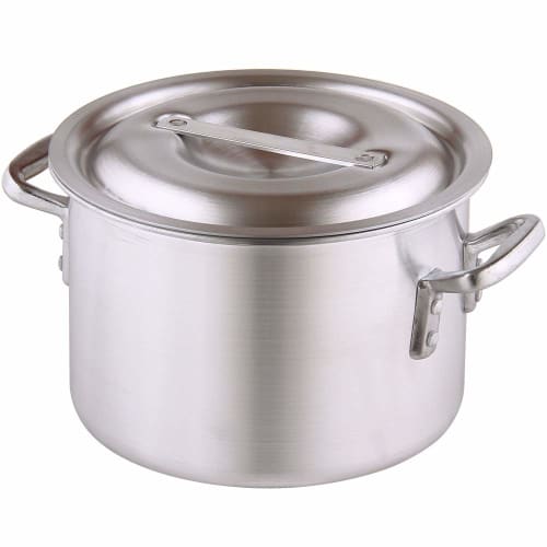 KIPROSTAR Premium Aluminum Half-Cylinder Pot with Lid, 7.8L Capacity, 24cm, Deep, with Handles, for Gas Stoves Only