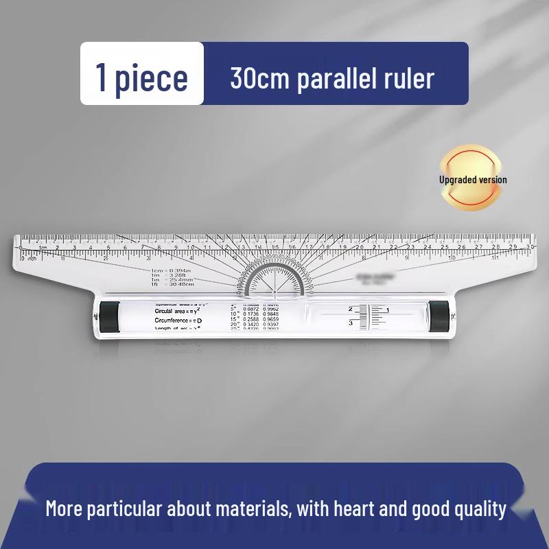 Circle Template Drafting Design Ruler with Polygon, Triangle, and Ellipse Shapes for Students