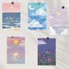 10PCS 10×15CM Retro Galaxy Space Posters Sticker Laptop Background Creative Wall Luggage Decoration Photography Painting