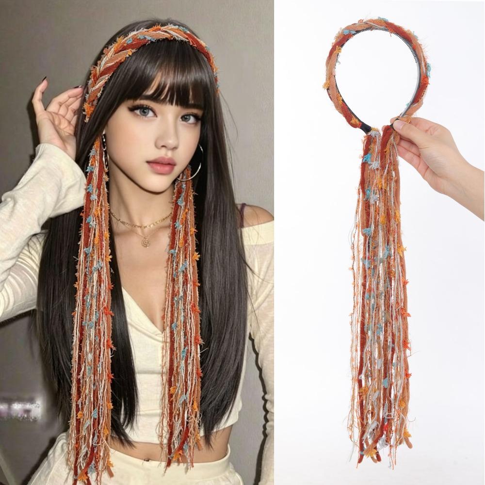 Braided Design Braided Headband Colorful Tassels Fashion Headband Daily Wear