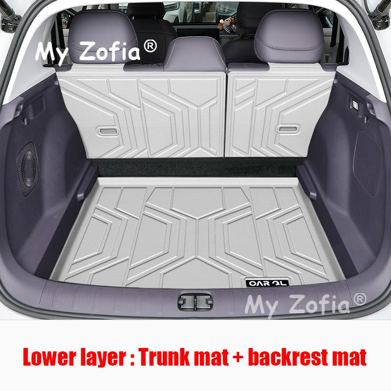 For Leapmotor B10 2025 2026 Car TPE RearTrunk Mat Seat Backrest Protective Pad Anti-Kick Pad Waterproof Tailored Accessories