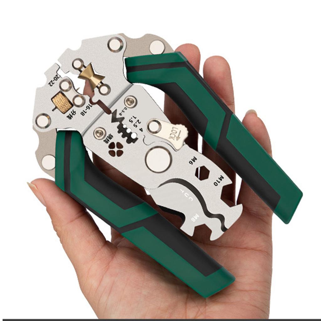 Multifunctional Folding Wire Stripper & Cutter Cable Stripping Tool Plastic & Metal for Electricians & DIY Enthusiasts