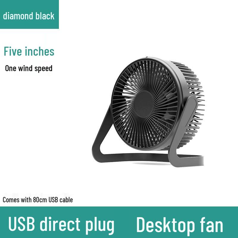 5-Inch USB Mini Electric Desk Fan, Silent Student Office Cooling