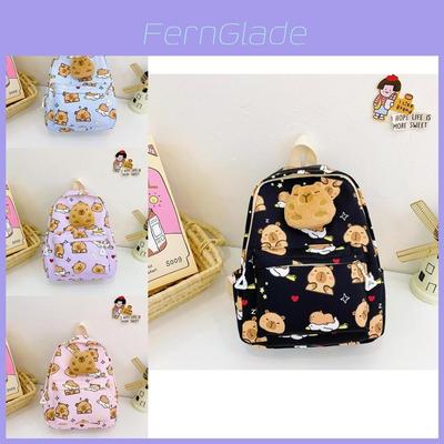 Adorable Cartoon Capybara Plush Backpack For Kids With Breathable Nylon Material
