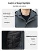 Men's 2025 Winter Removable Liner Down Jacket: Thick Warm White Duck Down Business Casual Coat