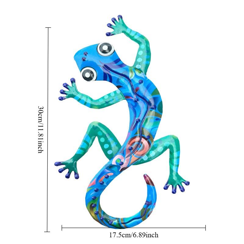 

1pc Creative Iron Art Colorful Lizard Wall Hanging Home Metal Crafts Colorful Gecko Wall Decoration
