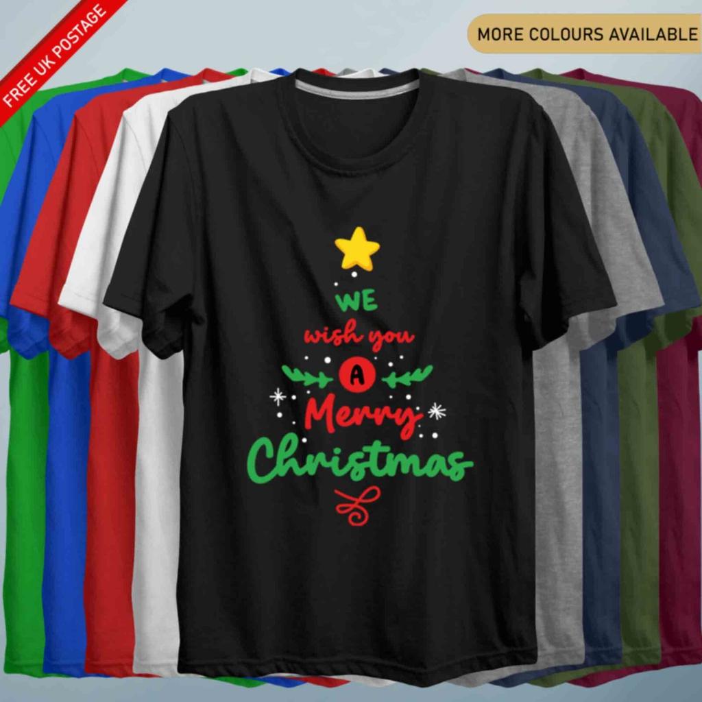 We Wish You A Merry Christmas Tree Gift Christmas T Shirt Xmas Funny Gift Happy