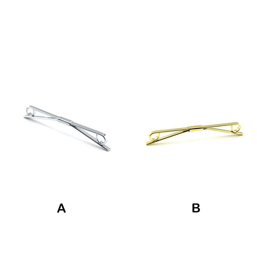 Men's Plated Tie Collar Bar Two Color Metal Polished Collar Bar Necktie ch