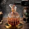 Decanter per vino rotante a 360°, 1500 ml, erogatore per decanter, bottiglia di cristallo, aeratore per vino, specchio, regalo, decorazione per bar