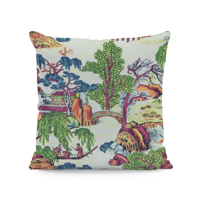 Home Decor Colorful Floral Patterns Pillow Covers for Home Pattern Cushion Cover Suitable for Sofa Bedroom Car Pillow Cover