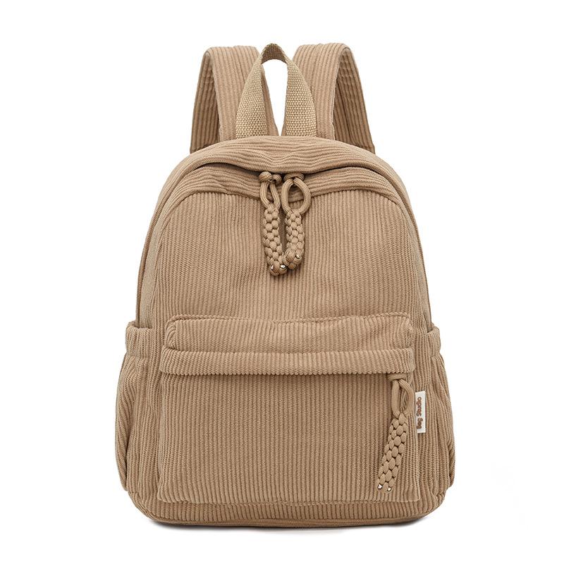 

Зимний вельветовый маленький рюкзак - Женский 2025 Повседневный стиль Мори 30x10x25 cm