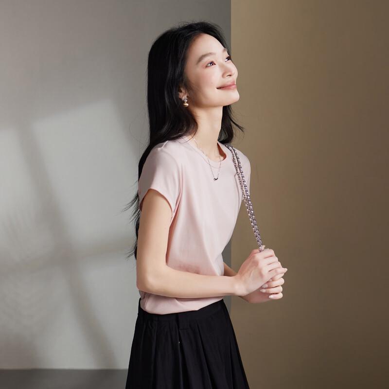 SOFSIL Women s Basic Solid Short Sleeve T-shirt M