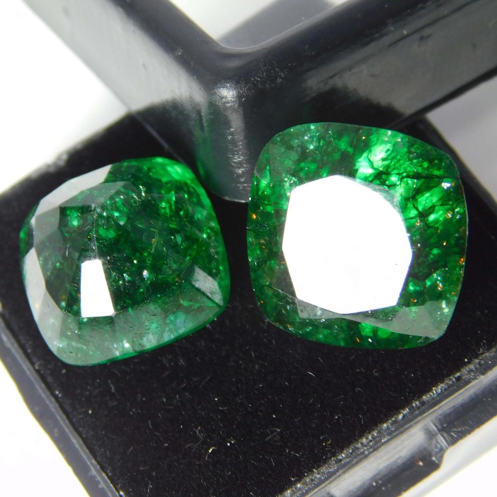 Loose Gemstone Natural Emerald 18.45 Carat CERTIFIED Colombian Best Cushion Cut