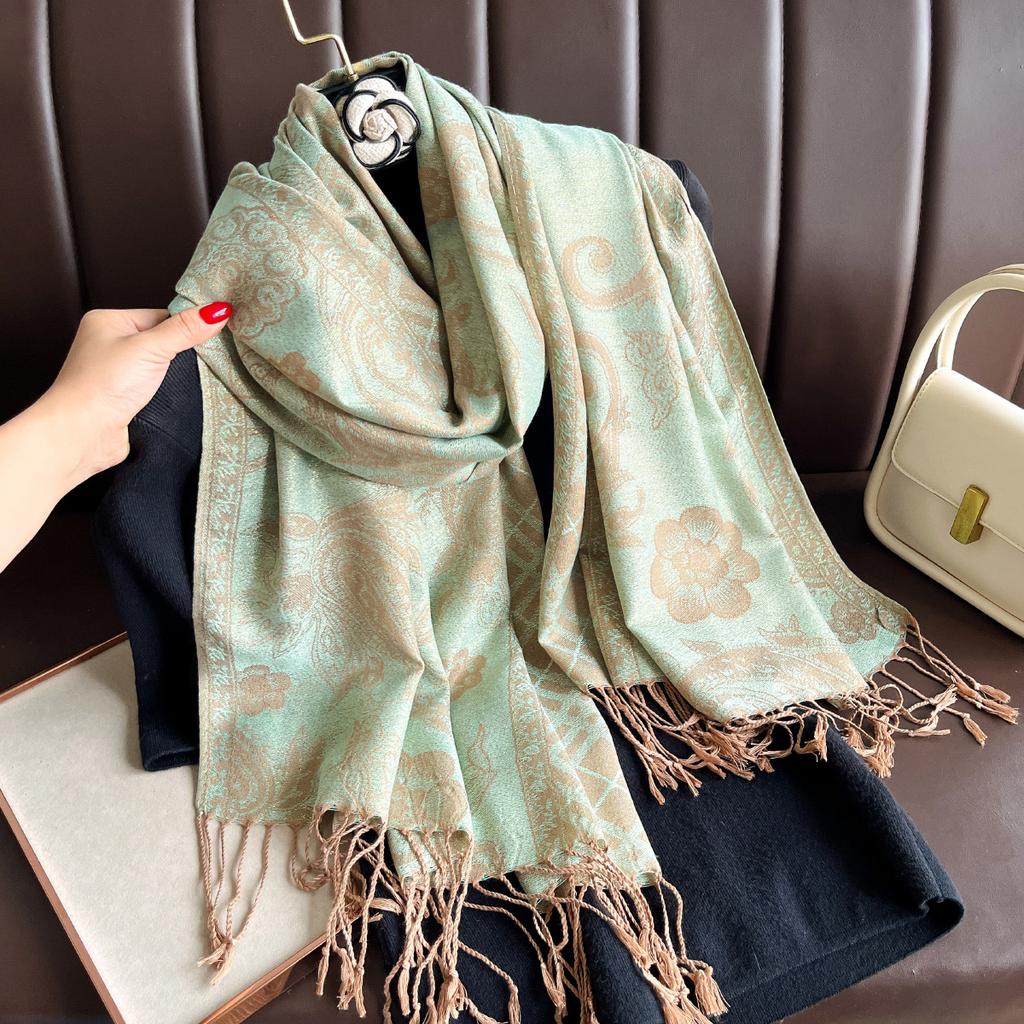 Sciarpa Paisley da Donna Sensazione Cashmere Scialli Pashmina Nappa Hijab Fasce per Capelli Femme Sciarpe Invernali Foulard Bufanda