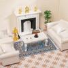 Realistic Fabric Sofa 3Pieces Couch Set For 1/12 Dollhouses Miniature Display Craft Project And Model Scene Decoration