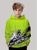 2025 Fashion Children's Hoodie Cool Racing Print Top Autumn Streetwear Long-sleeve Hoodie Outdoor Sports Children's Clothing Boy