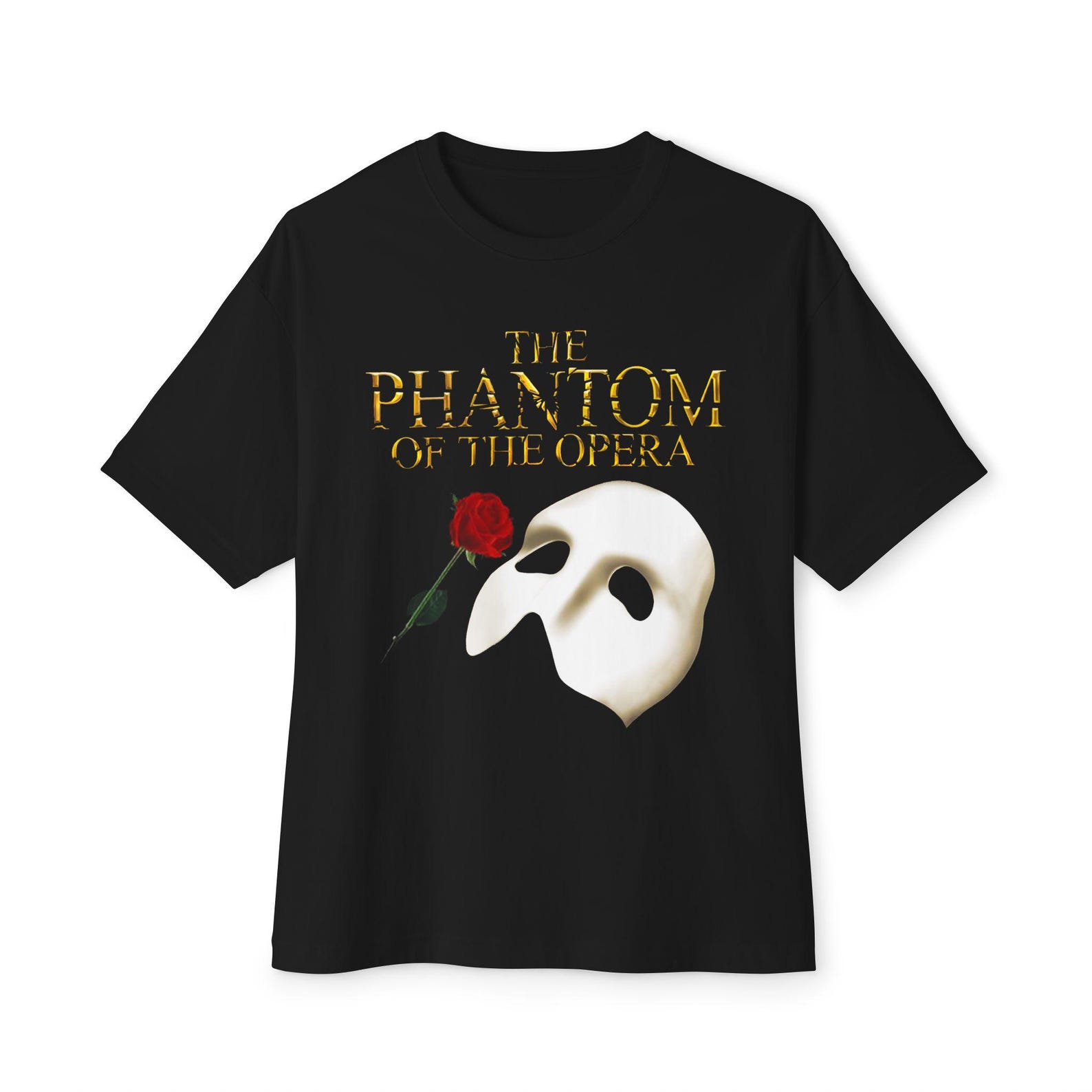 The Phantom of The Opera Famous Broadway Musical Logo Unisex Oversized Tees T-Shirt Size S-3XL S