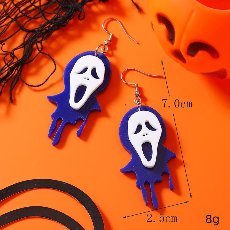 European-American Halloween Punk Ghost & Vampire 3D Dangle Earrings for Women