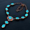 Sleeping Beauty Turquoise Necklace, Copper Electroformed Jewelry, Gemstone Necklace, Gift For Her Handmade Dainty Jewelry