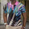 Pánské polo tričko s krátkým rukávem 3D potisk topy móda polyester prodyšné pohodlné polo trička