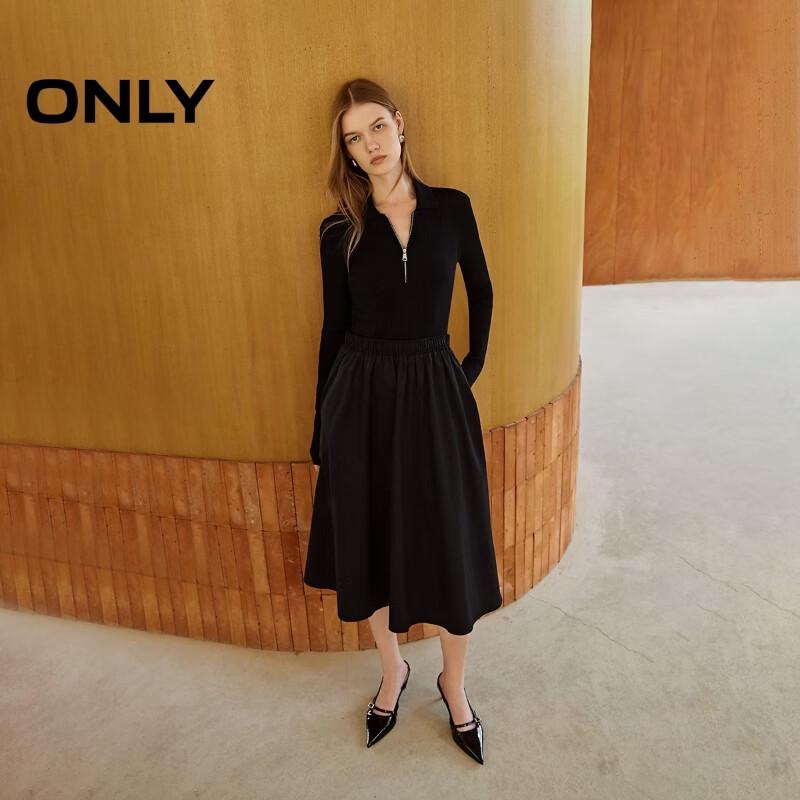 ONLY 2026 Autumn Knit Patchwork Long-Sleeve Dress L